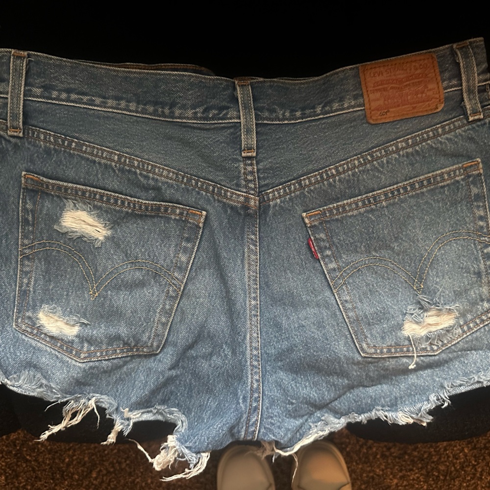 Levi’s Ripped Jean Shorts